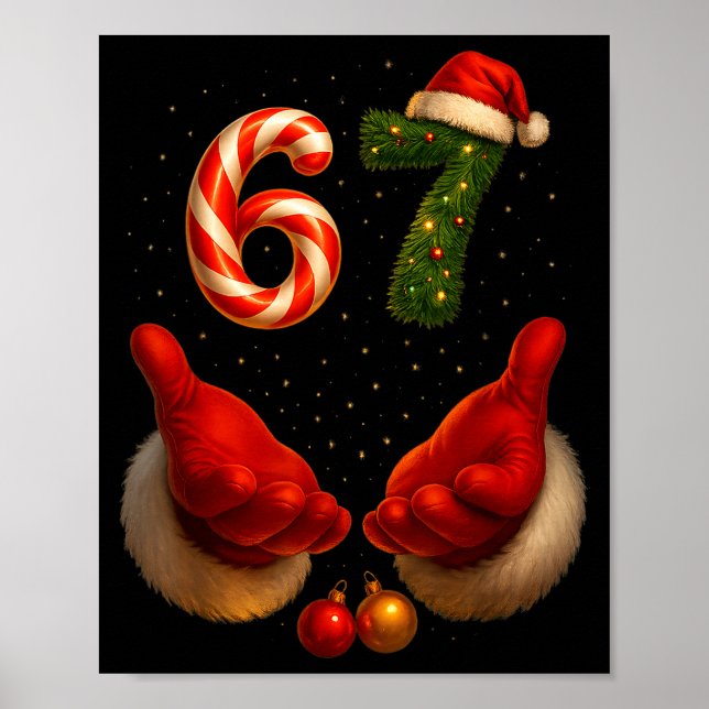 Póster 67 Christmas Meme Funny Gen Alpha Slang Holiday Hu (Frente)