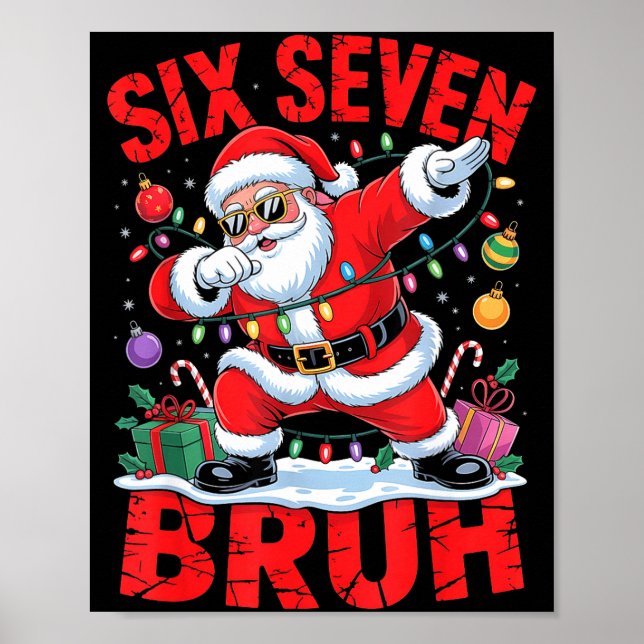 Póster 67 Christmas Shirt Santa Six Seven Bruh Men Women  (Frente)