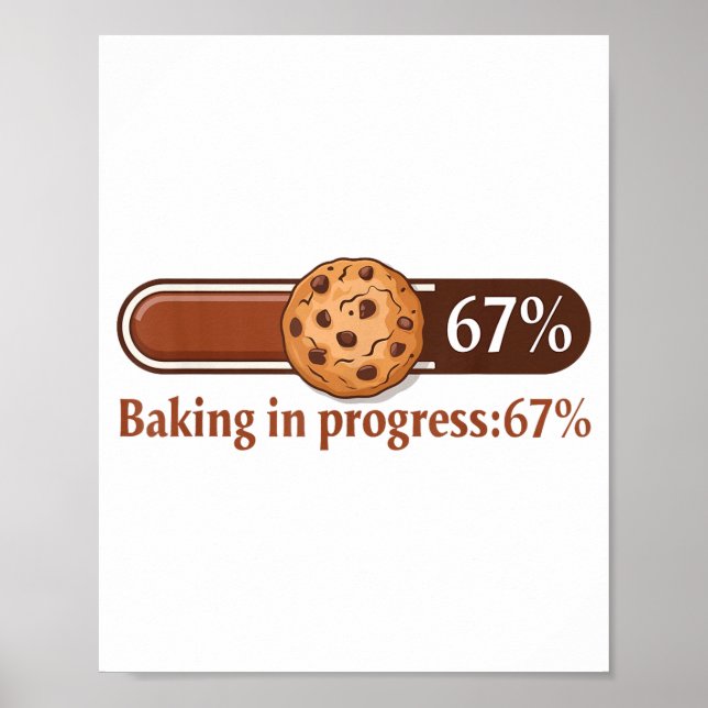 Póster 67 Cookies Baking In Progress Bar Six Seven Kitche (Frente)