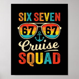 Póster 67 Cruise Squad 2025 Divertido Meme de Crucero par