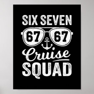Póster 67 Cruise Squad 2025 Divertido Meme de Crucero par
