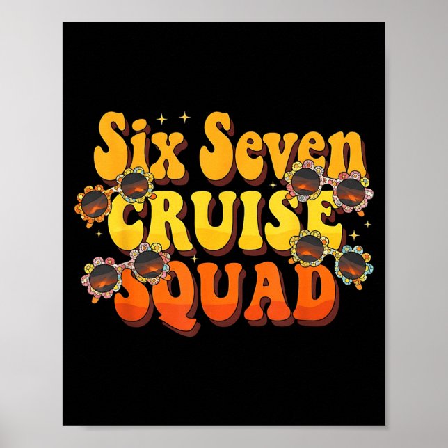 Póster 67 Cruise Squad 2025 Groovy Kids Cruise Meme Match (Frente)
