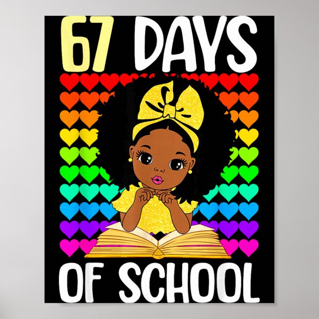 Póster 67 Days Of School 67th Day Smarter Six Seven Melan (Frente)