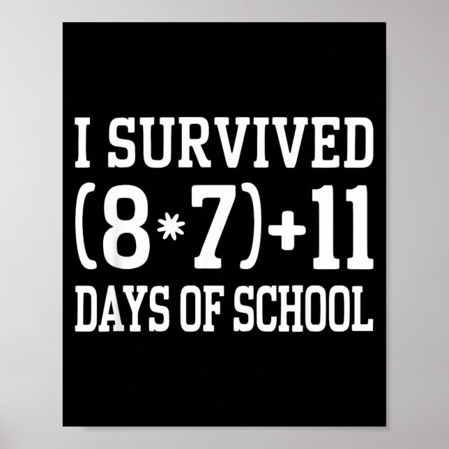 Póster 67 Days Of School Math Problem Teachers 67 Slang 6 (Frente)