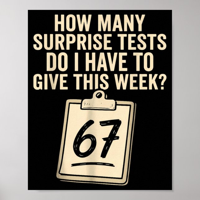 Póster 67 Days Of School Teacher 67 Shirt 67 Teacher  (Frente)