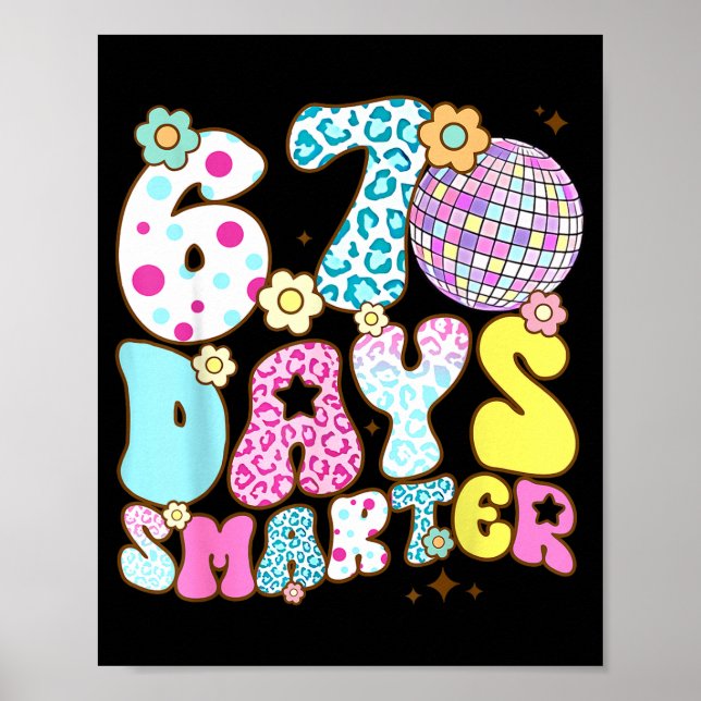 Póster 67 Days Smarter 67 Days School Teacher Students Me (Frente)