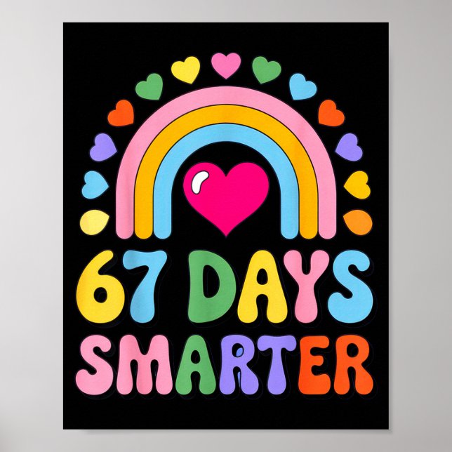 Póster 67 Days Smarter Happy Teacher Back To School Celeb (Frente)