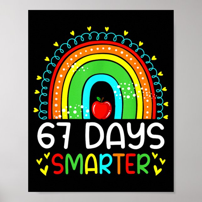 Póster 67 Days Smarter School Rainbow Teacher Days Smarte (Frente)