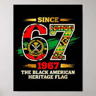 Póster 67 Desde 1967 Bandera de Orgullo de la Herencia Ne