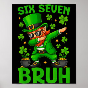 Póster 67 Día de San Patricio Divertido Seis Siete Meme D