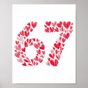 Póster 67 Día de San Valentín Corazón 67 – Viral San Vale