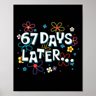 Póster 67 Días Después 67º Día De Escuela 67 Meme Profeso
