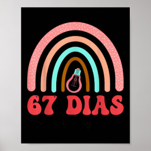 Póster 67 Días Más Inteligente Profesor de Español 67º Dí