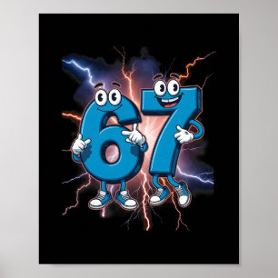 Póster 67 Disfunción Cerebral Meme Italiano Divertido 67
