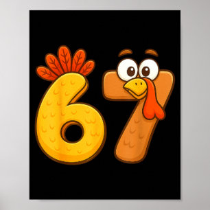 Póster 67 divertido meme de Acción de Gracias para hombre