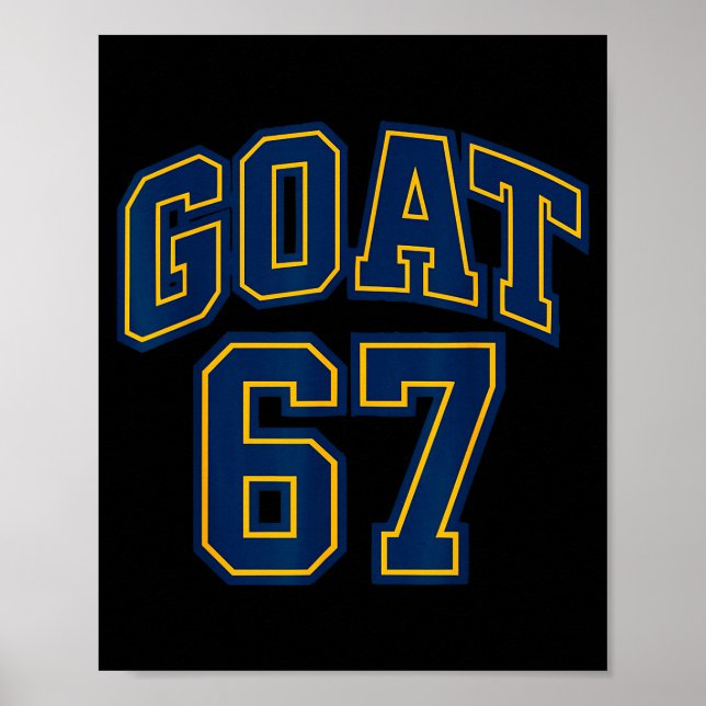 Póster 67 divertido seis siete Gen Alpha Z Meme Rizz dive (Frente)