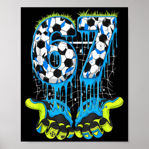 Póster 67 Drip Fútbol Gen Alpha jerga Seis Siete Meme