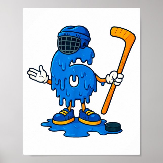Póster 67 Drip Ice Cream Hockey Player  (Frente)