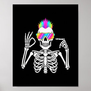 Póster 67 Esqueleto Gen Alpha Divertido Seis Siete Hallow