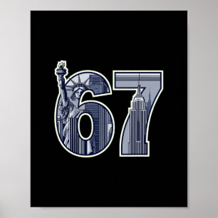 Póster 67 Estatua Libertad Empire State Gráfico 
