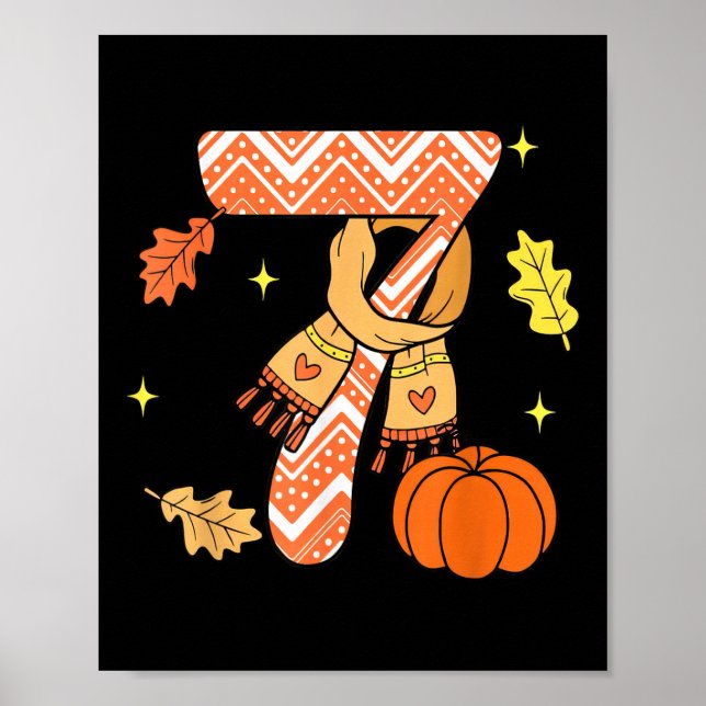 Póster 67 Fall Autumn Pumpkin Meme Funny Six Seven  (Frente)