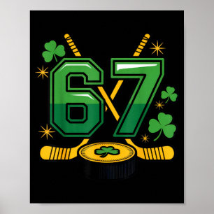 Póster 67 fanáticos del hockey suerte vibraciones irlande