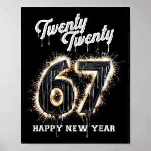 Póster 67 Feliz Nochevieja Seis Siete Divertido 2026 Cere