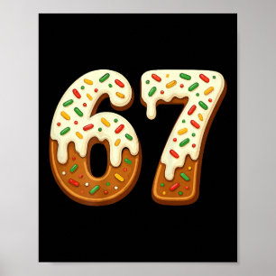 Póster 67 Fiesta Navideña 6 7 Meme Argot Gen Alpha Atrás
