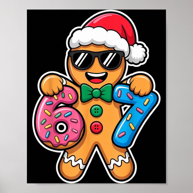 Póster 67 Funny Christmas Boys Kids Xmas Six Seven Ginger (Frente)