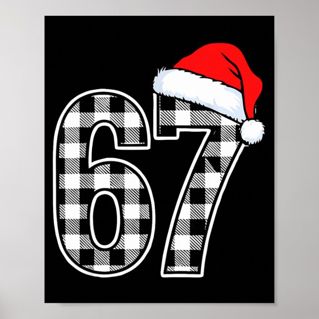 Póster 67 Funny Christmas Plaid Kids Xmas 6 7  (Frente)