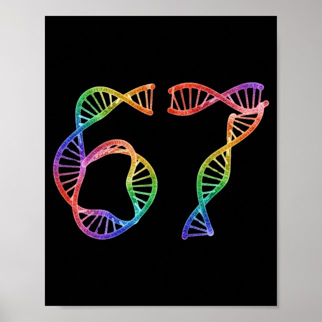 Póster 67 Funny Number Meme Dna Replication Molecular Bio (Frente)