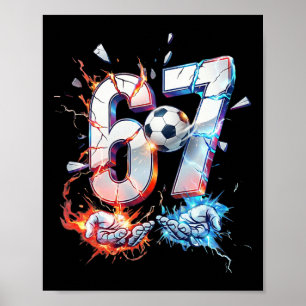 Póster 67 Fútbol Seis Siete Fútbol 6 7 Niños Niñas Divers
