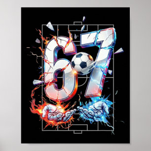 Póster 67 Fútbol Seis Siete Fútbol 6 7 Niños Niñas Divers