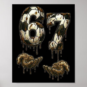 Póster 67 Fútbol Seis Siete Fútbol 6 7 Niños Niñas Divers