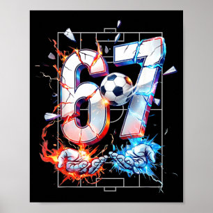 Póster 67 Fútbol Seis Siete Fútbol 6 7 Niños Niñas Divers