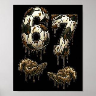 Póster 67 Fútbol Seis Siete Fútbol 6 7 Niños Niñas Divers