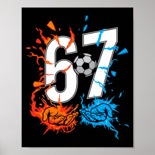 Póster 67 Fútbol Seis Siete Fútbol 6 7 Niños Niñas T S