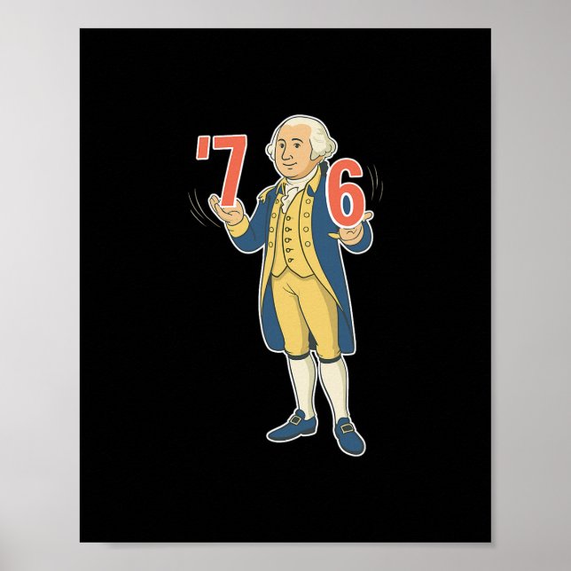 Póster 67 Gracioso George Washington Meme Seis Siete Gen  (Frente)