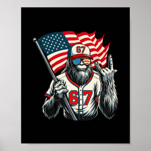 Póster 67 Gran Pie Meme Gracioso Seis Jerga Alfa De Siete