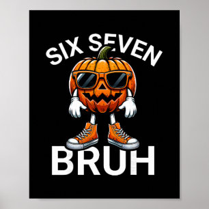 Póster 67 Halloween Divertido Seis Siete Meme Brainrot Ca