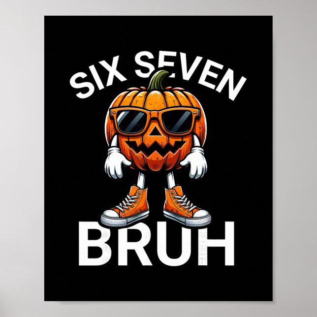 Póster 67 Halloween Divertido Seis Siete Meme Brainrot Ca (Frente)
