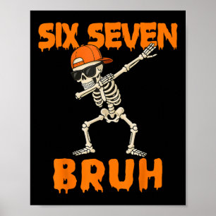 Póster 67 Halloween Divertido Seis Siete Meme Brainrot Ca