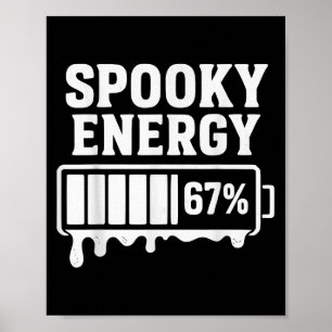 Póster 67 Halloween Energía Espeluznante Memes Cerebro Si