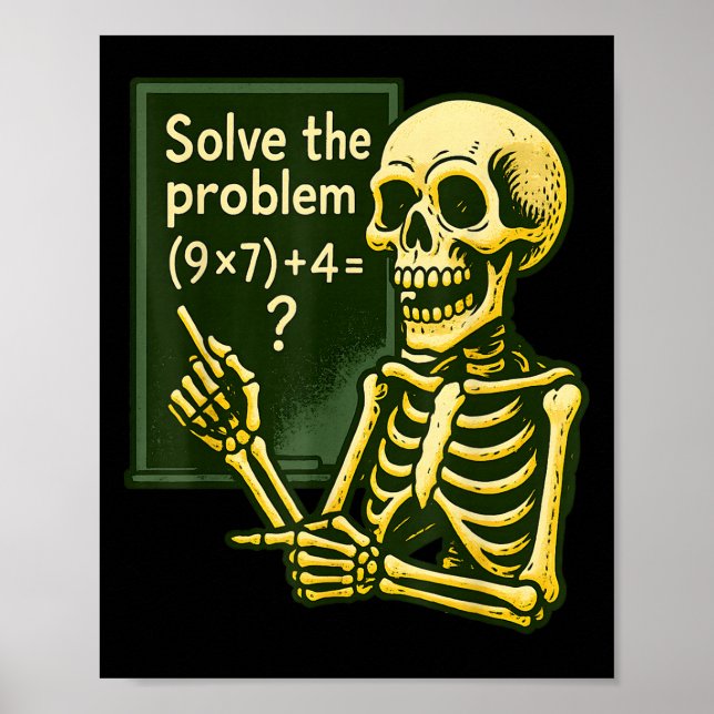 Póster 67 Halloween Matemáticas Divertido Seis Siete Meme (Frente)