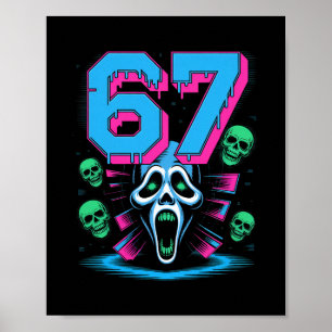 Póster 67 Halloween Scp Horror Cara Camiseta de disfraz a