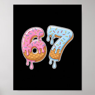 Póster 67 Helado 67 Meme Divertido Seis Siete Hombres Gen