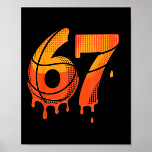 Póster 67 Helado de baloncesto goteo Seis Siete 