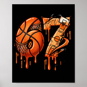 Póster 67 Helado de baloncesto goteo Seis Siete