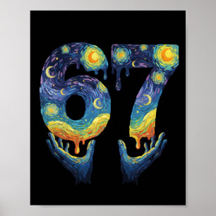 Póster 67 Helado Goteante Noche Estrellada De Van Gogh Di