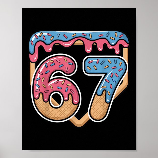 Póster 67 Helado Goteo Meme Béisbol  (Frente)
